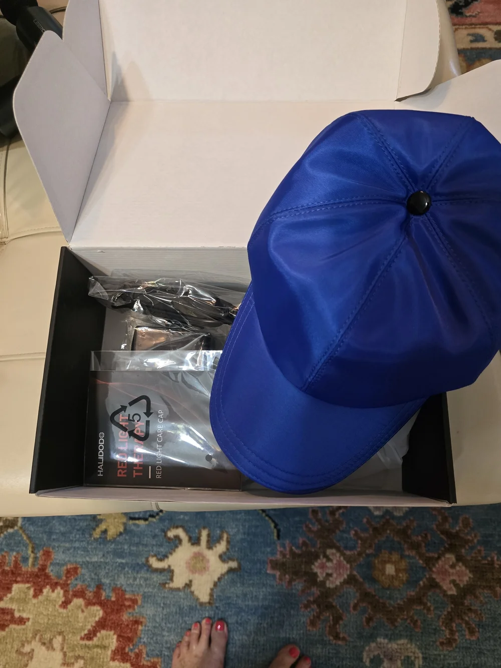 Red Light Therapy Panel HALO Cap For Hair GROWTH AND  HEAD ACHES. New In Box